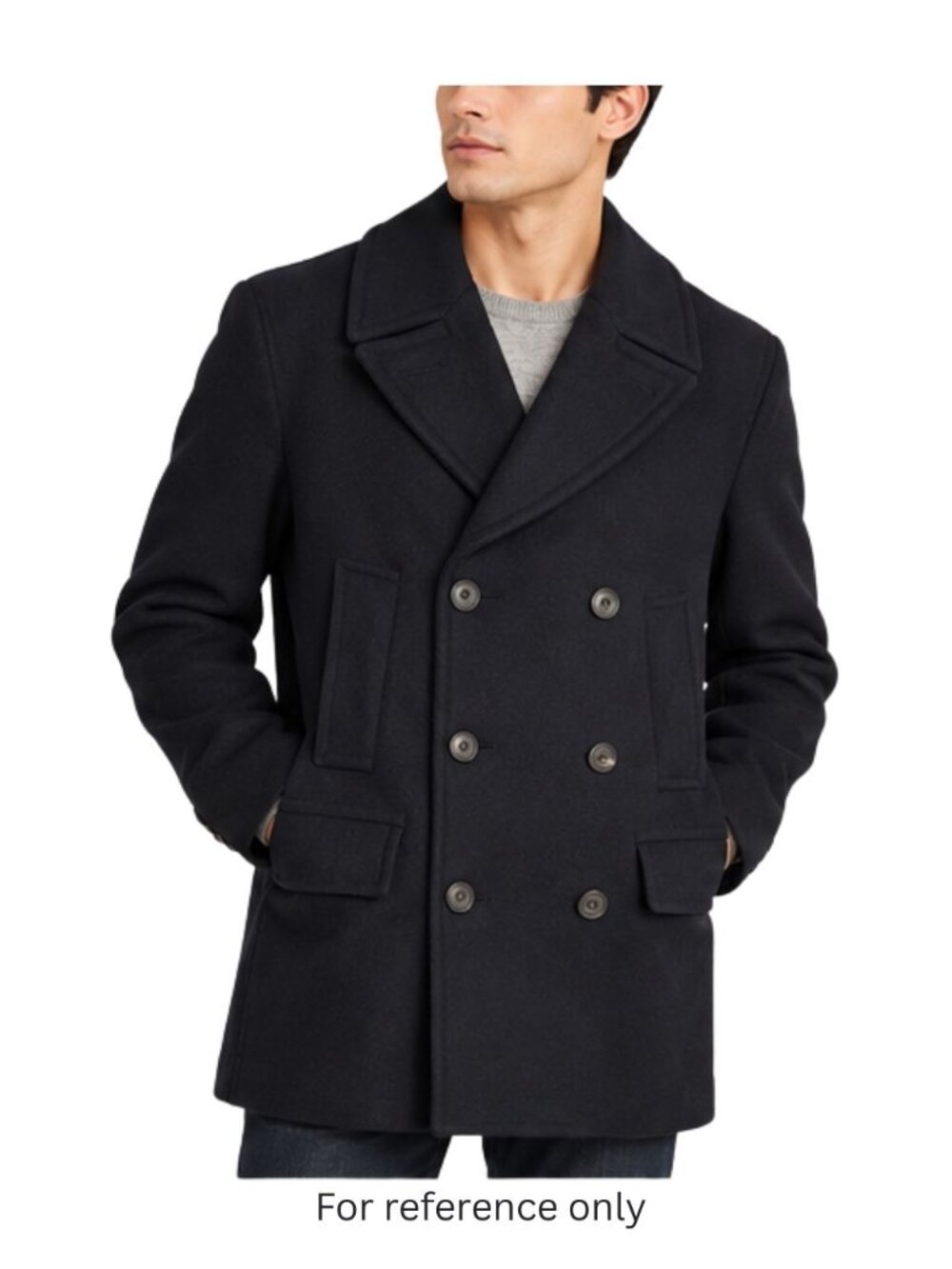 Burberry London Wool Double-Breasted Coat Black Size 50